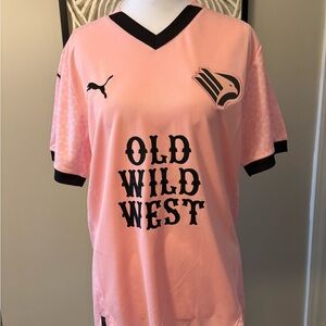 Puma Pink and Black Soccer Jersey